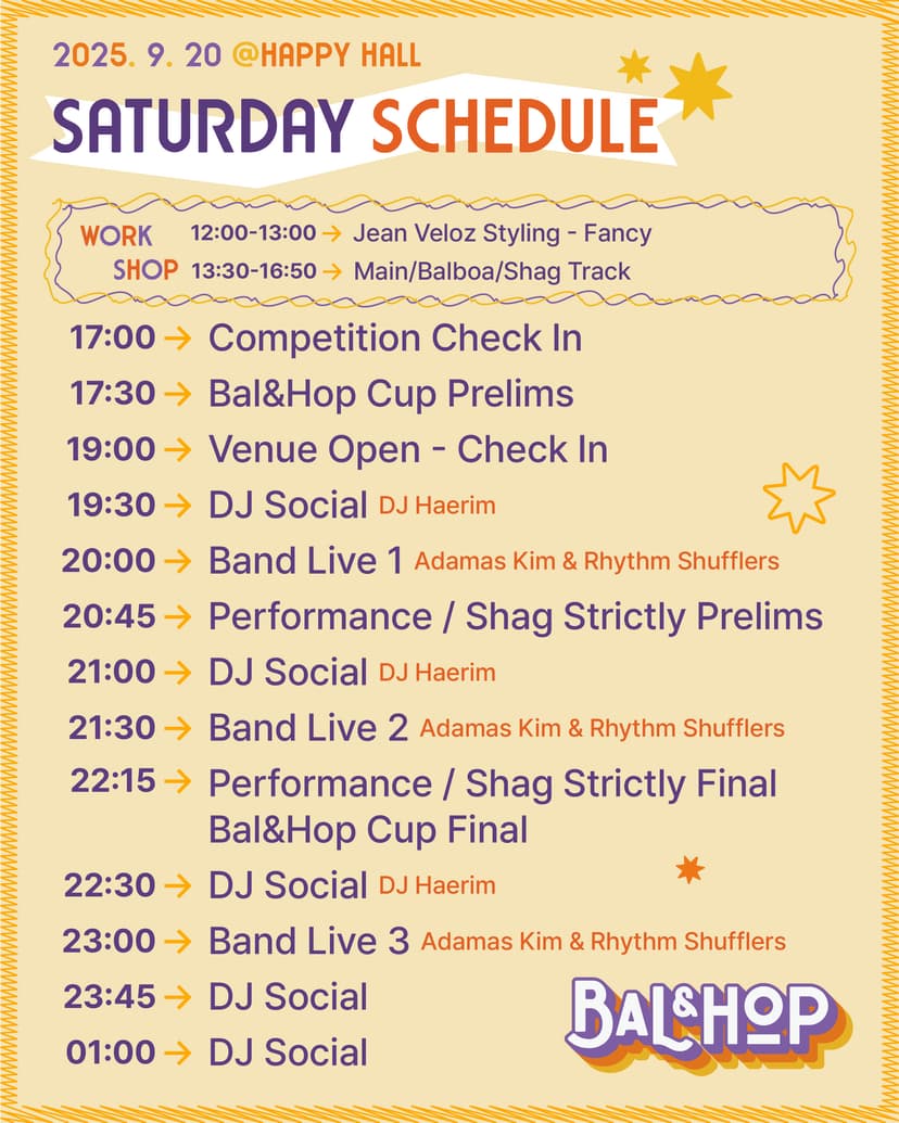 Saturday Schedule