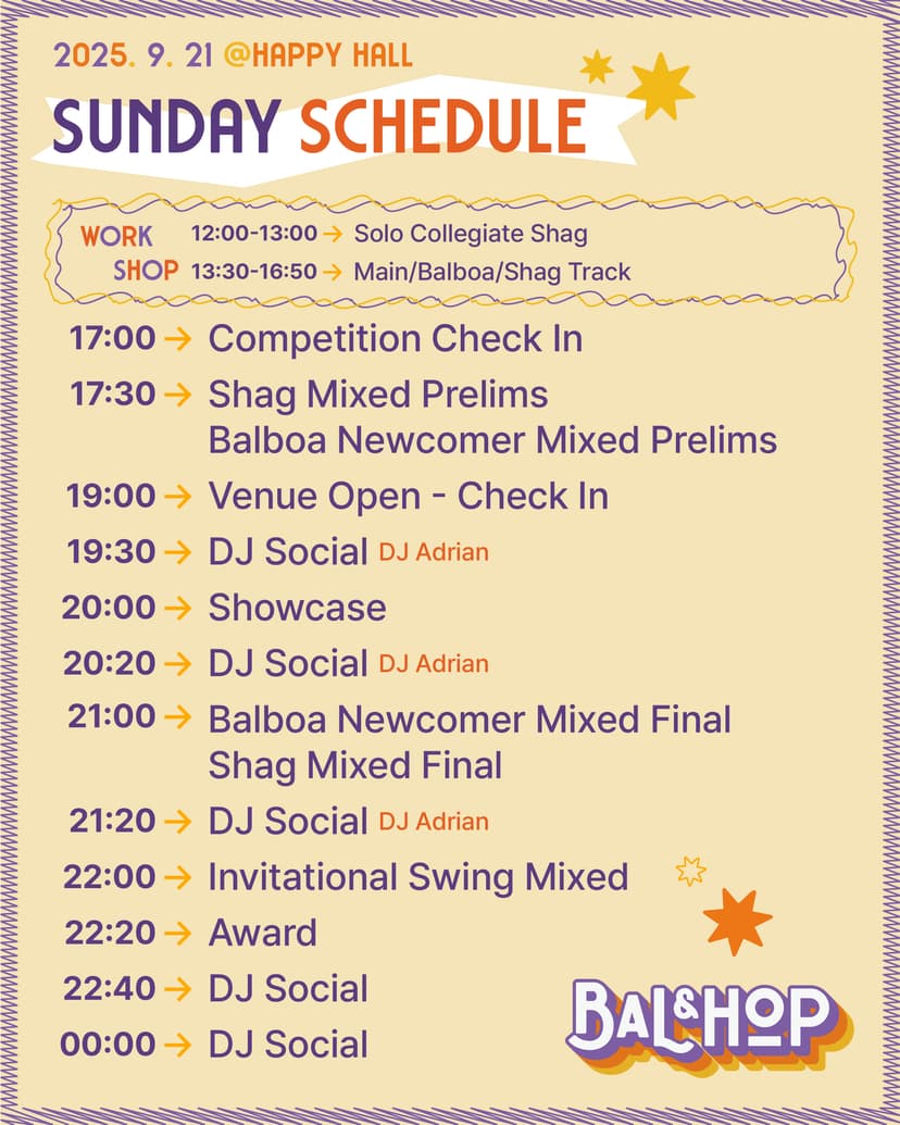 Sunday Schedule